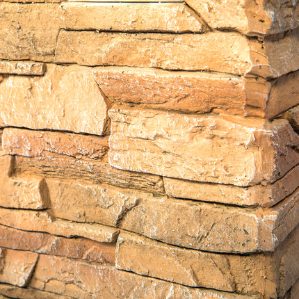 MDA Designs Makara Hand-crafted Stone Fire Column Garden and Patio Smoke-Free Gas Fire Pit Outdoor Heater