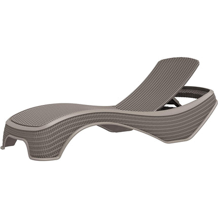 Centurion Supports MALDIVES Greige Prestigious Outdoor Rattan-Style Adjustable Sun Lounger Pair - Grade A