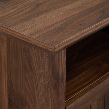 Centurion Supports SAVANNAH True-Corner-Friendly Walnut 6-Shelf Luxury Cabinet Suitable for Flat Screen TVs up to 50" - Grade A