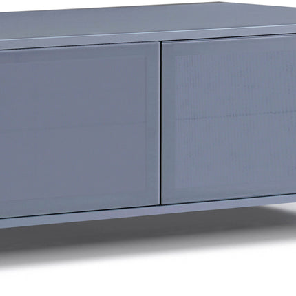 MDA Designs CORVUS Corner-Friendly Grey BeamThru Glass Doors with Grey Profiles Contemporary Cabinet for Flat Screen TVs up to 50"