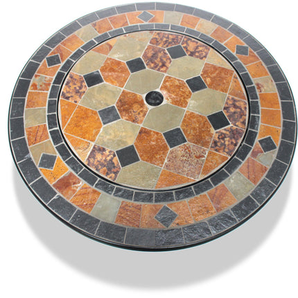 Centurion Supports Fireology LANIAKA Lavish Garden & Patio Heater Fire Pit Brazier, Coffee Table, Barbecue and Ice Bucket with Slate Tiles