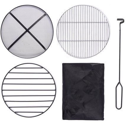 Centurion Supports Fireology CORDOVA Set Garden and Patio Round Heater, Fire Pit, Brazier, Table, Barbecue and Ice Bucket