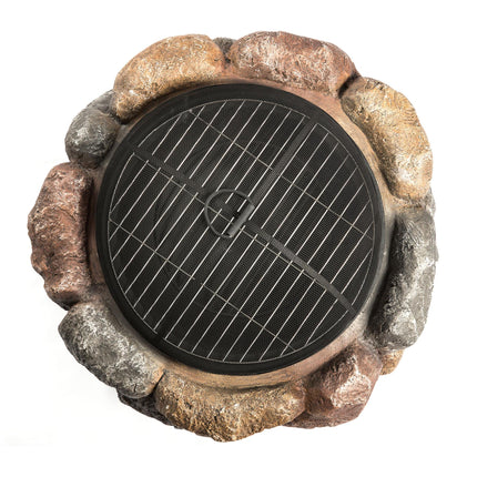 Centurion Supports Fireology SEYCHELLES Grand Garden and Patio Heater Fire Pit Brazier and Barbecue with Eco-Stone Finish - Grade A