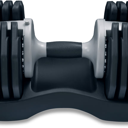 Strongology URBAN25 Grey Adjustable Single Dumbbell | 2.5kg to 25kg Quick-Select Weight | 10-in-1 Space-Saving Design | Soft-Grip Handle | Secure Plate-Locking System | Home Gym Strength Training Workouts
