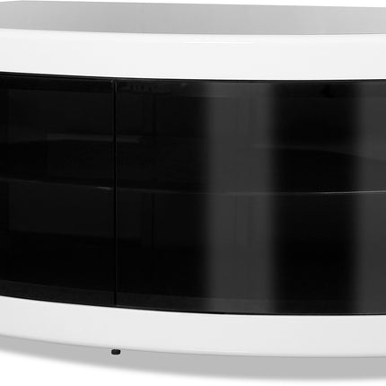 Centurion Supports PANGEA Gloss White Beam-Thru Curved Tru-Corner 32"-50" TV Cabinet - Grade A