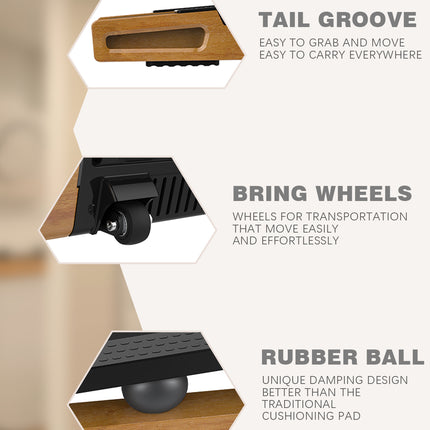 Strongology INCLINO Light Walnut Wood Finish Luxury Home and Office Quiet 560W Adjustable Speed 5° Incline Bluetooth Treadmill with LED Display - Fully Assembled - Grade A