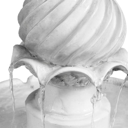 MDA Designs Aruna Elegant 3-Tier Outdoor Water Fountain Self-Contained Stunning Garden Feature with Cascading Waterfall