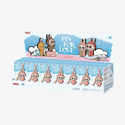 Pop Mart THE MONSTERS Pin for Love Series - Vinyl Plush Labubu Pendant (N-Z) - Box Set of 14 Collectable Toys