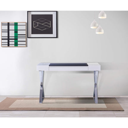 Centurion Supports ADONIS Gloss White Ergonomic Home Office Desk with Built-In Wireless Qi Charging - Grade A