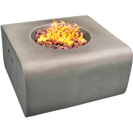 Centurion Supports Fireology ADELPHI Dark Grey Lavish Garden and Patio Gas Fire Pit with Eco-Stone Finish - Fully Assembled - Grade A