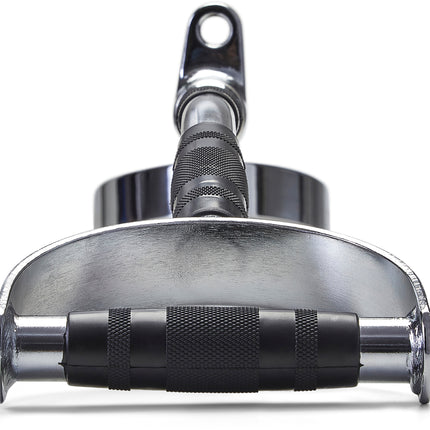 Strongology 100cm LAT BAR ATTACHMENT Multiple Triple Rubber Grips Target Multiple Areas Heavy Duty Gym Cable Pull Bar
