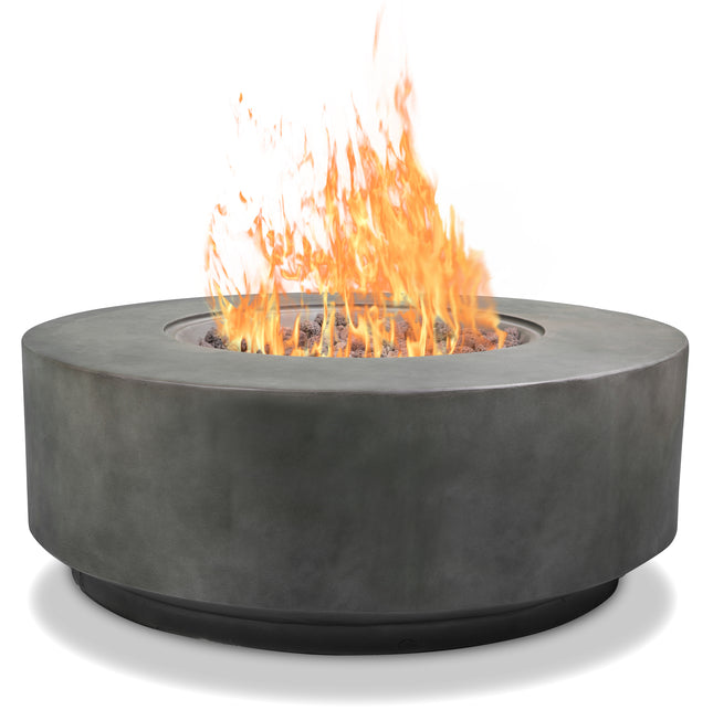 MDA Designs FUSION Dark Grey Lavish Garden & Patio Gas Fire Pit with Eco-Stone Finish - Fully Assembled