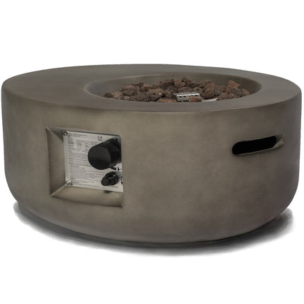 MDA Designs ECHO Dark Grey Lavish Garden & Patio Gas Fire Pit with Eco-Stone Finish