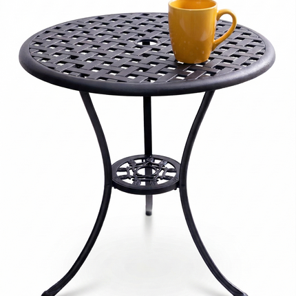 Centurion Supports OSHOWA Black Garden and Patio Cast Aluminium Bistro Table