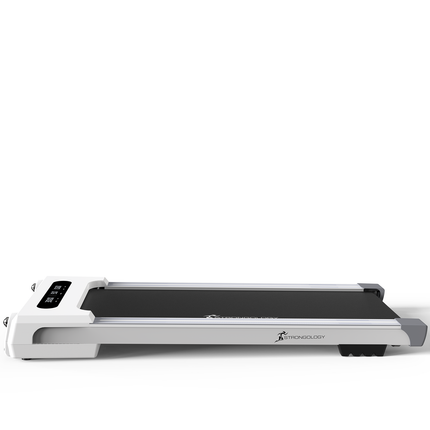 Strongology MOTIONIC WHITE Home and Office Ultra Quiet Adjustable Speed 1-8km/h Slimline 2.5HP Bluetooth Treadmill with LED Display - Fully Assembled