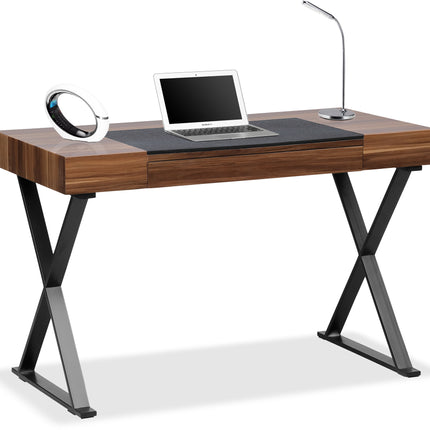 Centurion Supports ADONIS Walnut and Matte Black Legs Ergonomic Home Office Luxury Workstation Desk - Grade A