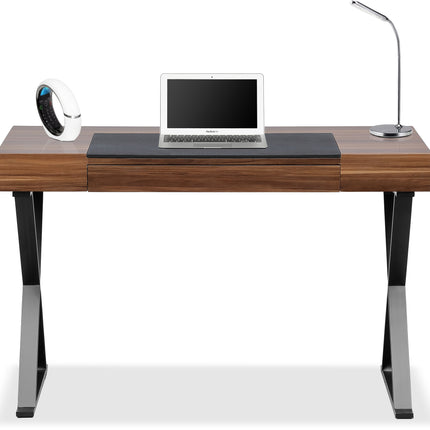Centurion Supports ADONIS Walnut and Matte Black Legs Ergonomic Home Office Luxury Workstation Desk - Grade A