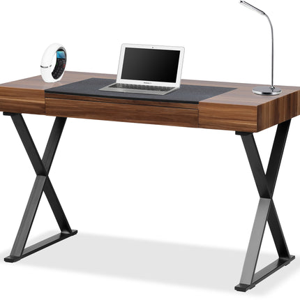 Centurion Supports ADONIS Walnut and Matte Black Legs Ergonomic Home Office Luxury Workstation Desk - Grade A