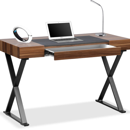Centurion Supports ADONIS Walnut and Matte Black Legs Ergonomic Home Office Luxury Workstation Desk - Grade A
