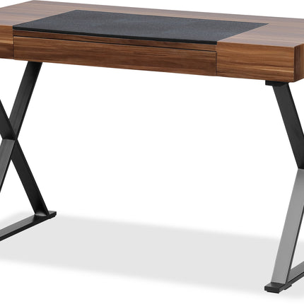 Centurion Supports ADONIS Walnut and Matte Black Legs Ergonomic Home Office Luxury Workstation Desk - Grade A
