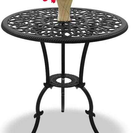 Centurion Supports BANGUI Black Garden and Patio Cast Aluminium Bistro Table