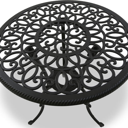 Centurion Supports BANGUI Black Garden and Patio Cast Aluminium Bistro Table