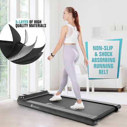 Strongology Home & Office Ultra Quiet Adjustable Speed COMPATTO Foldable Treadmill with LED Display-Fully Assembled