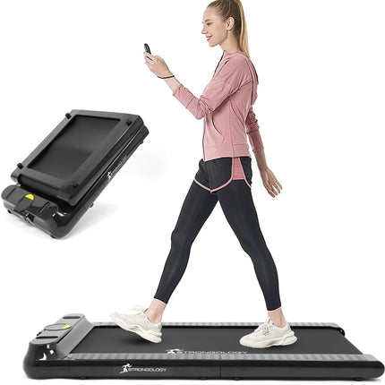 Strongology Home & Office Ultra Quiet Adjustable Speed COMPATTO Foldable Treadmill with LED Display-Fully Assembled