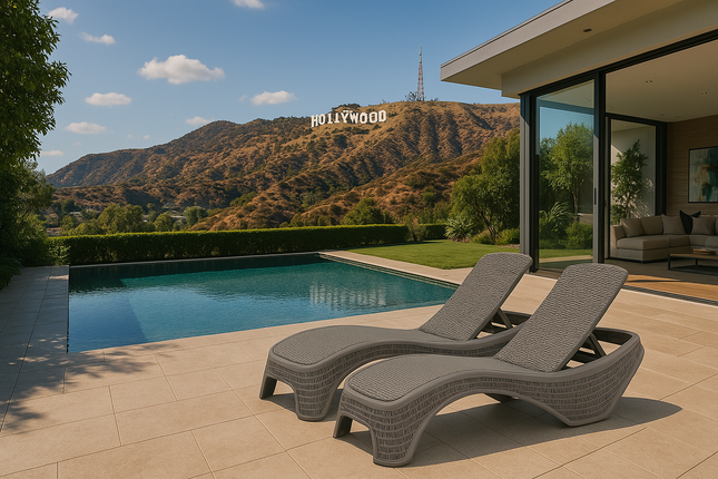 Centurion Supports MALDIVES Grey Prestigious Outdoor Rattan-Style Adjustable Sun Lounger Pair