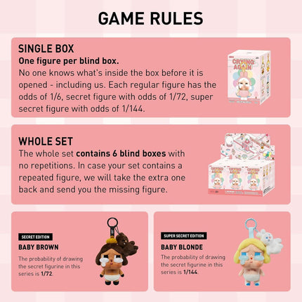 Pop Mart CRYBABY Crying Again Series Blind Box Whole Set Premium Design Action Figures Collectible Toys - 100% genuine with Money Back Guarantee