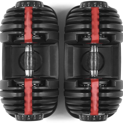 Strongology Home Fitness Pair Adjustable Smart Dumbbell from 2.5kg up to 24kg Training Weights