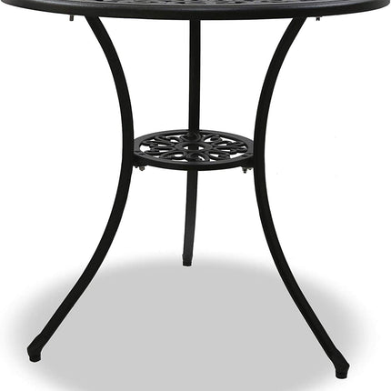 Centurion Supports POSITANO Garden and Patio Black Cast Aluminium Bistro Table