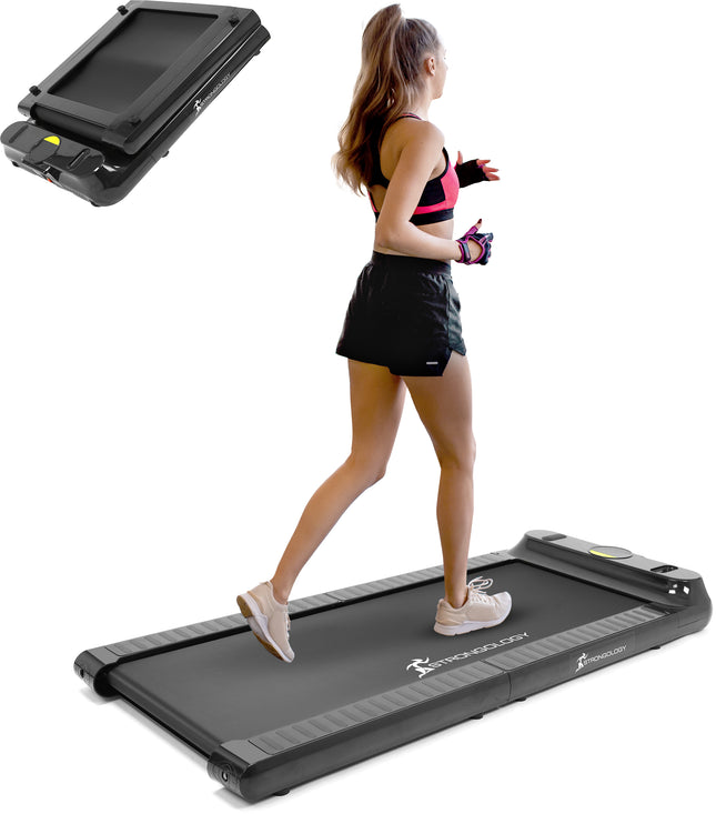 Strongology Home & Office Ultra Quiet Adjustable Speed COMPATTO FOLDABLE Treadmill with LED Display - Fully Assembled