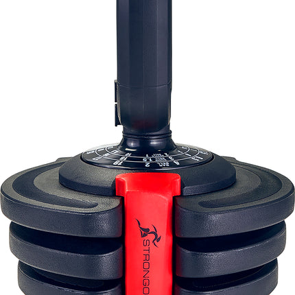 Strongology ELEMENT10 Home Fitness Black and Red Adjustable Smart Kettlebell from 1kg up to 10kg Training Weights