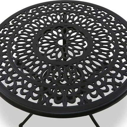 Centurion Supports POSITANO Garden and Patio Black Cast Aluminium Bistro Table