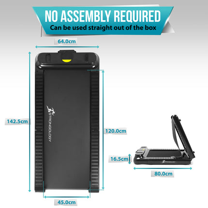 Strongology Home & Office Ultra Quiet Adjustable Speed COMPATTO Foldable Treadmill with LED Display-Fully Assembled