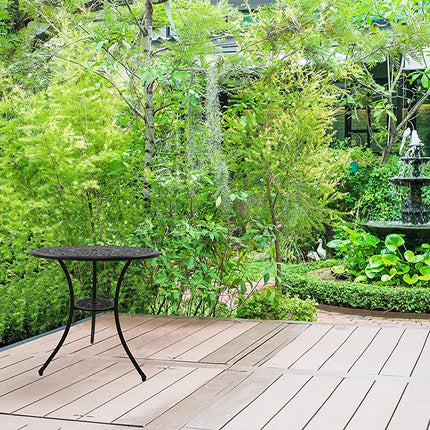 Centurion Supports POSITANO Garden and Patio Black Cast Aluminium Bistro Table