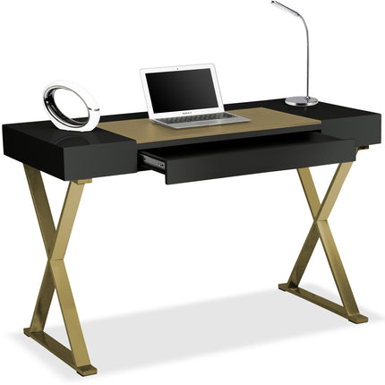Centurion Supports ADONIS Black Gold with Built-In Luxury Leather Pad Ergonomic Home Office Desk