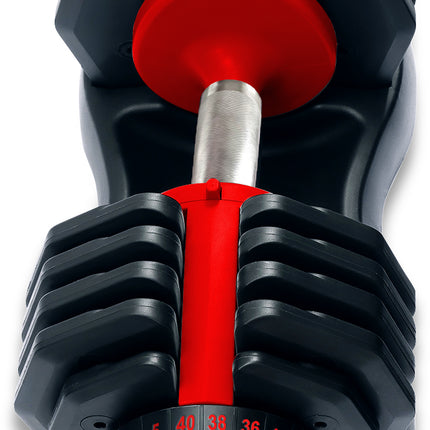 Strongology Urban40 Single Home Fitness Black Red Adjustable Smart Dumbbells from 5kg up to 40kg Training Weights