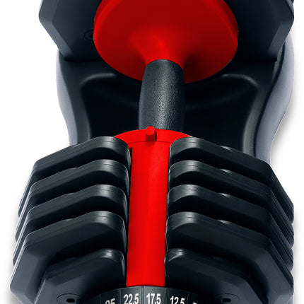 Strongology Urban25 Single Home Fitness Black Red Adjustable Smart Dumbbell from 2.5kg up to 25kg Training Weights