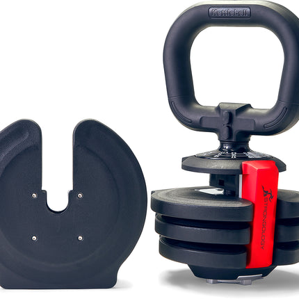 Strongology ELEMENT10 Home Fitness Black and Red Adjustable Smart Kettlebell from 1kg up to 10kg Training Weights
