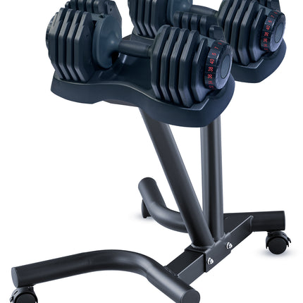 Strongology 40kg Adjustable Dumbbell Pair with Free Durable Steel Adjustable 40kg Dumbbell Floor Stand