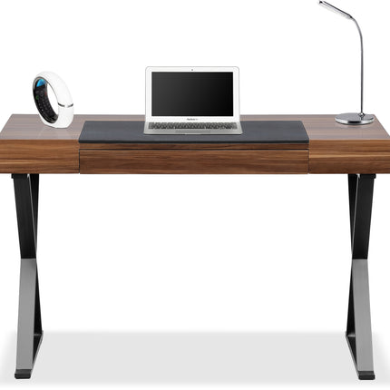 Centurion Supports ADONIS Gloss Walnut and Matte Black Legs Ergonomic Home Office Luxury Computer Desk