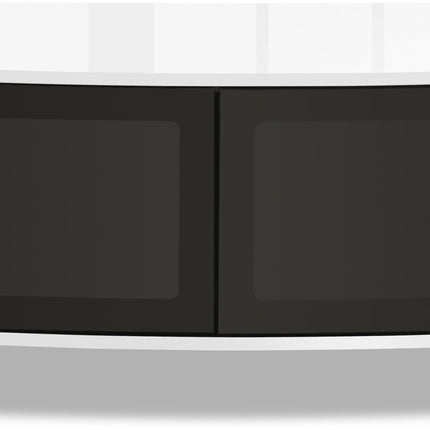 Centurion Supports Caru Gloss Black and Gloss White Beam-Thru Remote Friendly Super-Contemporary "D" Shape Design 32"-65" LED/OLED/LCD TV Cabinet